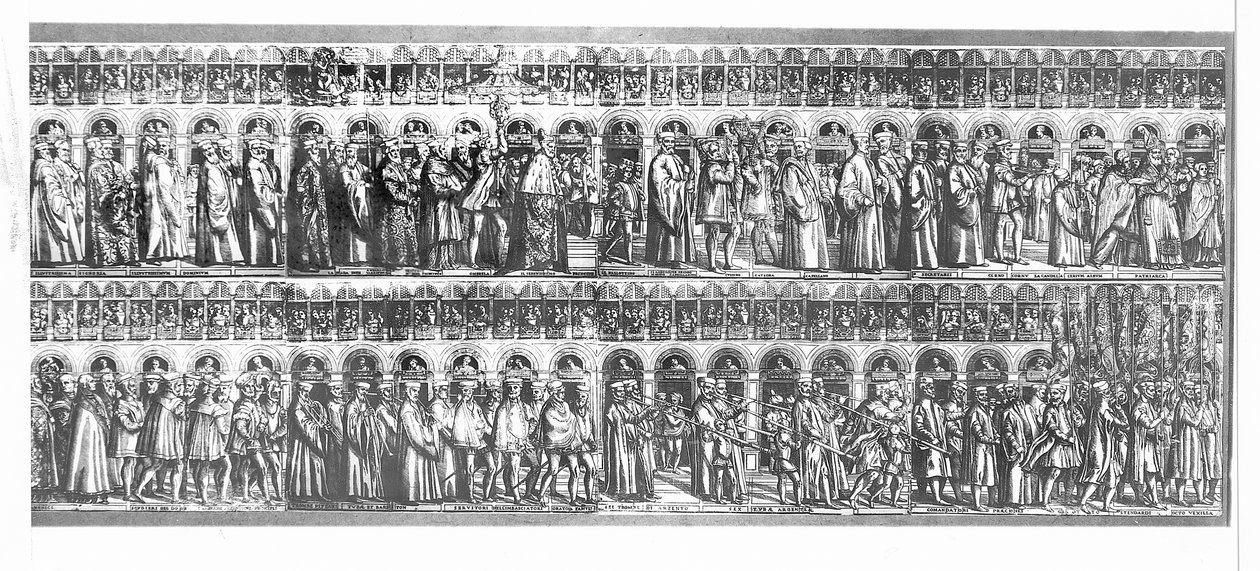 总督和威尼斯官员的游行，c.1555-60 作者 马泰奥·帕加尼（Matteo Pagani）
