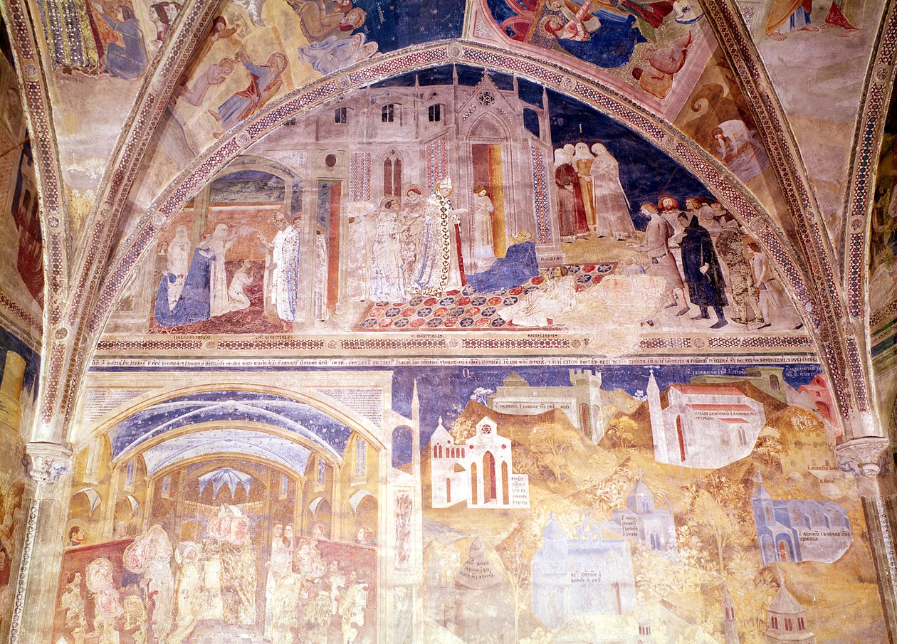 1344-45，来自Tinel教堂的St. Martial生活场景 作者 Matteo di Giovanetto da Viterbo