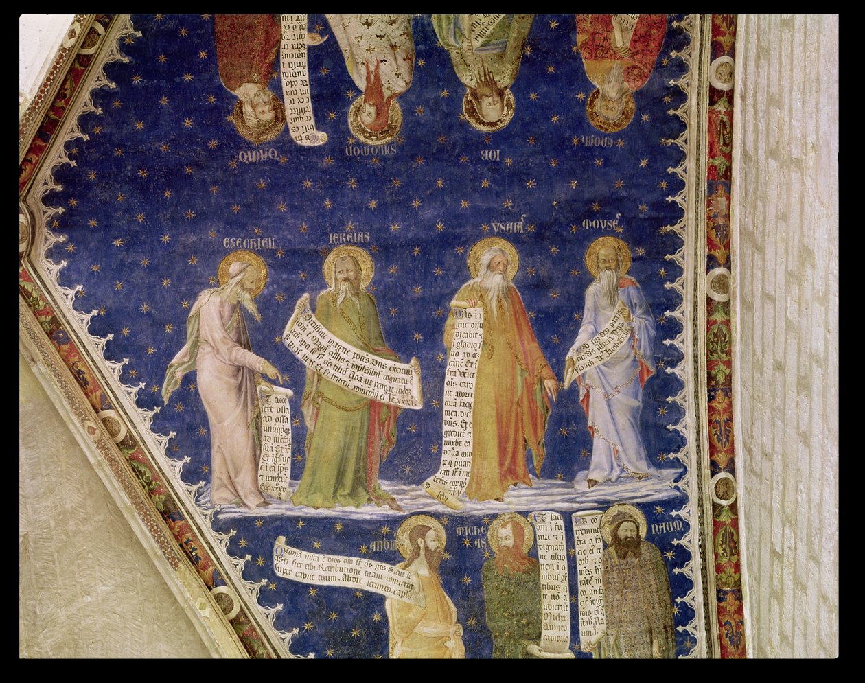 先知以西结，耶利米，以赛亚和摩西，来自La Salle de la Grande Audience（观众室）c.1353 作者 Matteo di Giovanetto da Viterbo