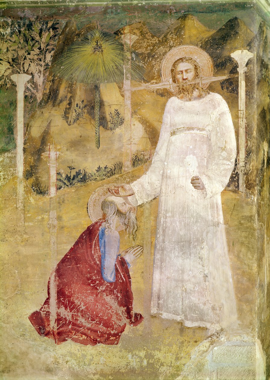 帕特莫斯圣约翰的愿景，圣约翰教堂的细节，1344-45 作者 Matteo di Giovanetto da Viterbo