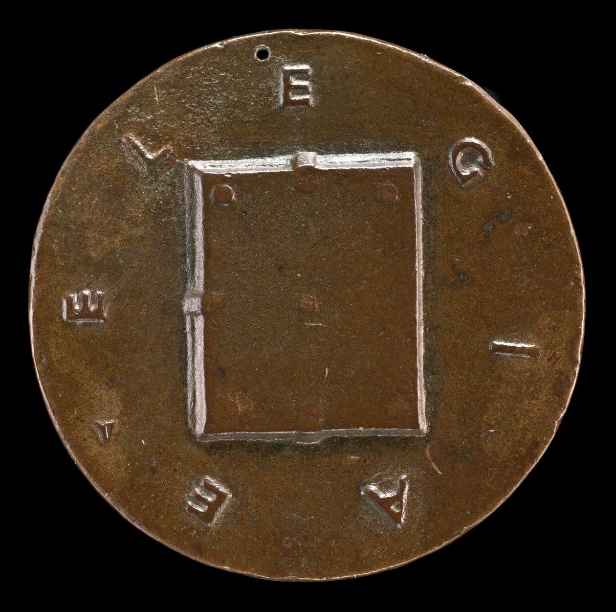 封面书[背面]，约1446年。 作者 马蒂奥·迪·安德里亚·德·帕斯蒂