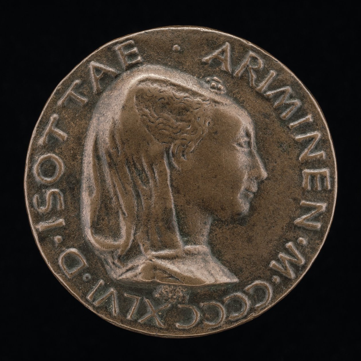伊索塔-德利-阿蒂，1432-1433-1474，1446年的女主人，1453年后成为西吉斯蒙多-马拉特斯塔的妻子[顺位 作者 马蒂奥·迪·安德里亚·德·帕斯蒂