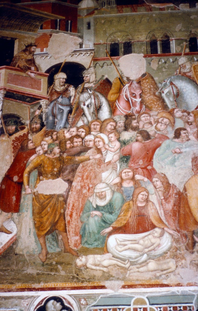 屠杀无辜者》，锡耶纳圣阿戈斯蒂诺教堂的壁画，1482年。   作者 马泰奥·迪·乔瓦尼