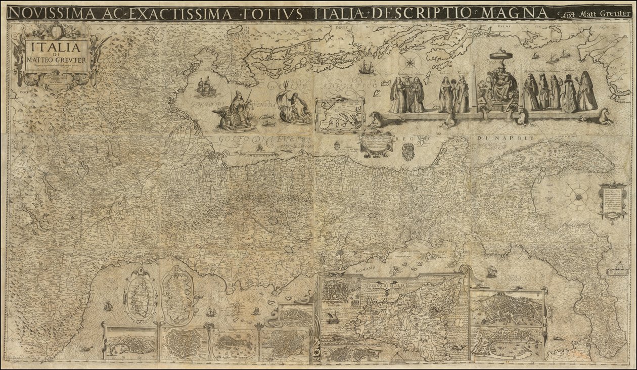 Matthaeus Greuter 绘制的 1630 年意大利地图，1657 年由 Stefano Scolari 出版 作者 马特豪斯·格鲁特