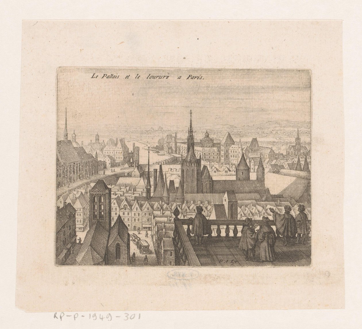 巴黎风景
Le Pallais et le lourure a Paris（作品标题）
七幅法国风景和城市景观（系列标题） 作者 马修梅里安（一）
