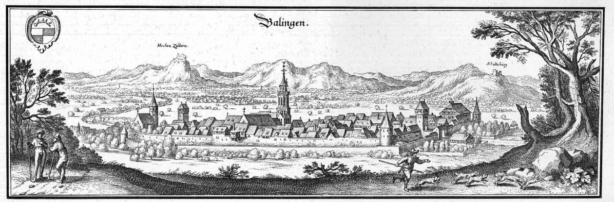 巴林根 - 摘自 Topographia Sueviae (Schwaben) 作者 马特乌斯·梅里安