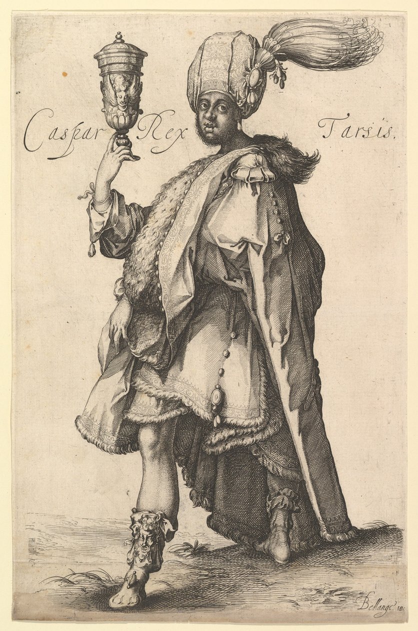 卡斯帕（Caspar），由雅克·贝朗格（Jacques Bellange）饰演的《三贤士》系列之后。 1615。 作者 马特乌斯·梅里安