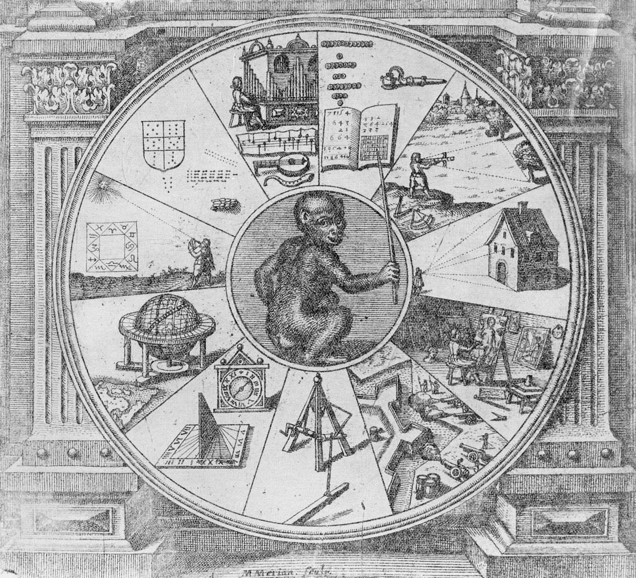 卷首罗伯特·弗拉德的老科斯米历史条约其次关于苏猴子TECNICA macrocosmo的性质，法兰克福，1624 作者 梅里安长老马特乌斯