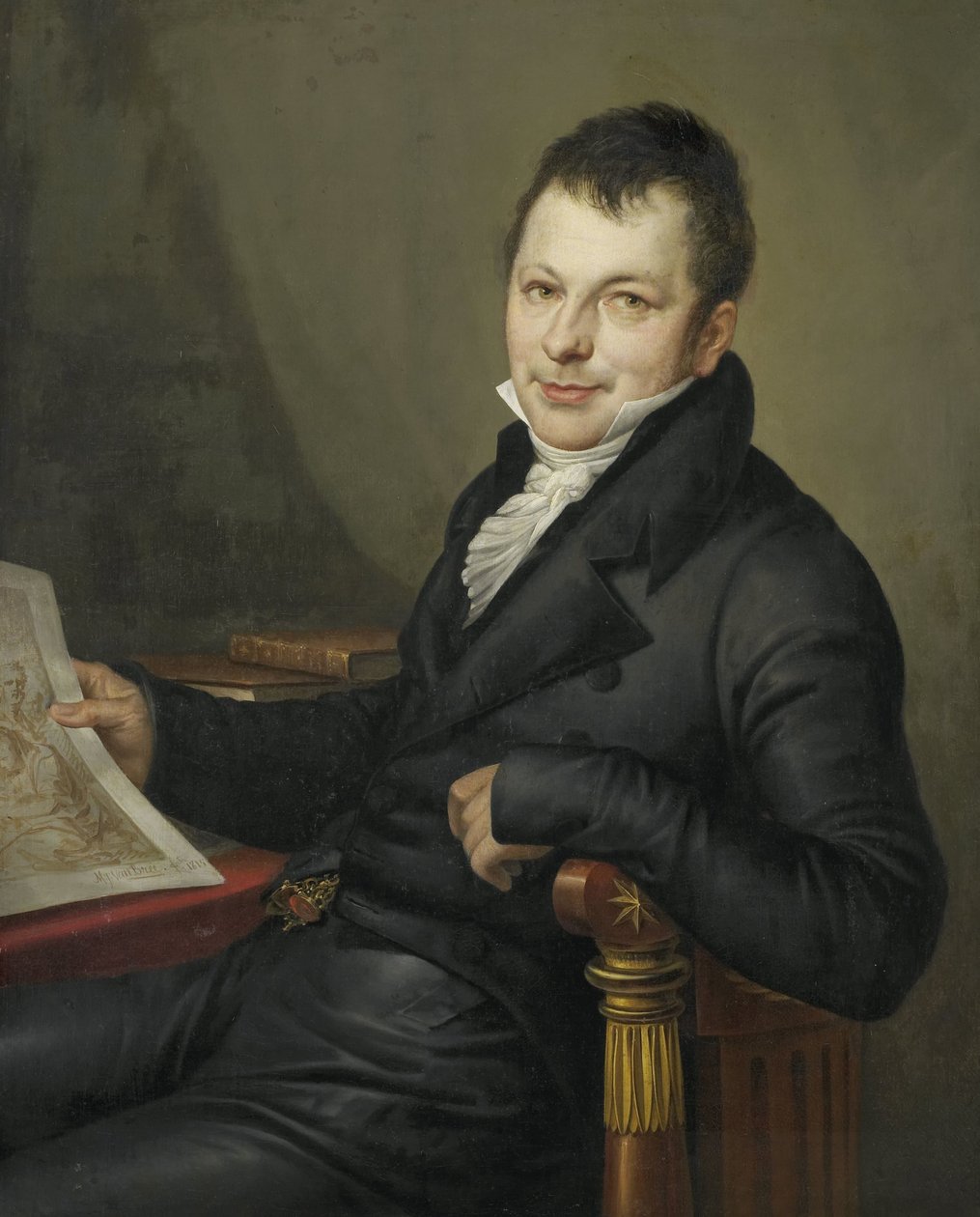 约翰内斯·赫尔曼努斯·莫尔肯布尔（1773-1834）。 艺术收藏家 作者 马修·伊格内修斯·范·布里
