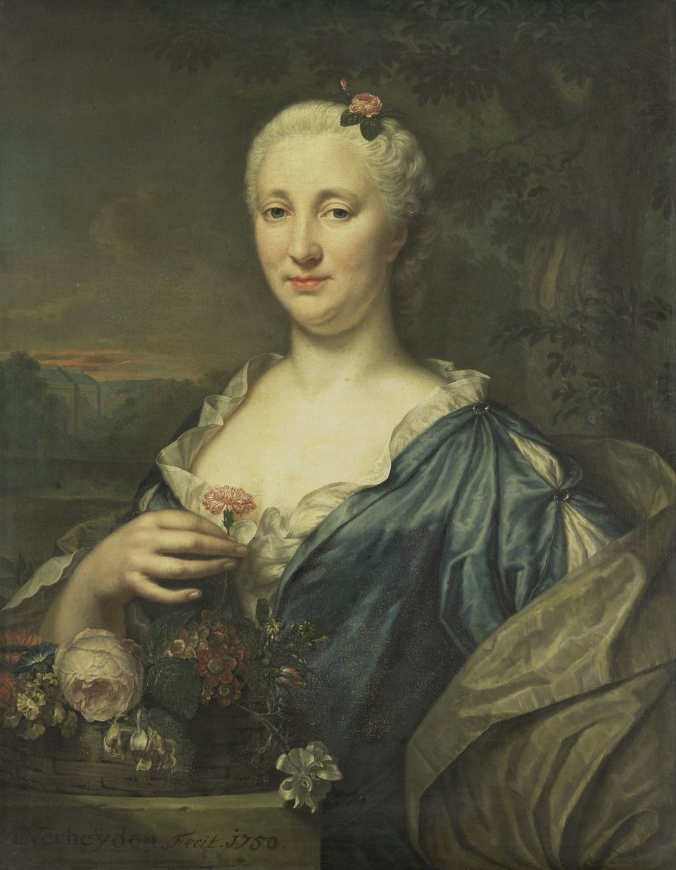 艾格尼丝·玛格丽特·阿尔比努斯 (Agnes Margaretha Albinus) 的肖像，科恩拉德·范·亨斯科克 (Coenraad van Heemskerck) 的妻子 作者 马修斯·费尔海登