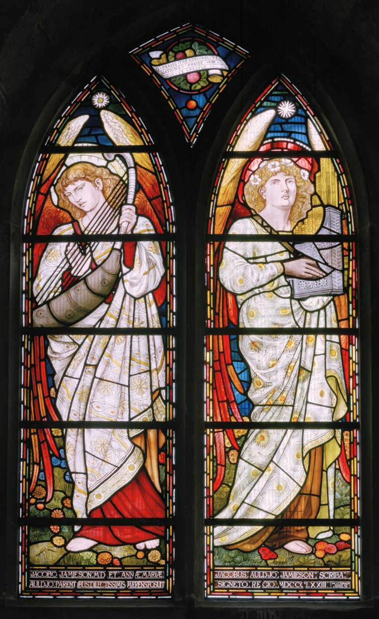 Aberdeen，St Machars Cathedral，Cottier＆Co，Angel Musicians，1873 作者 马修·马里斯（Matthew Maris）