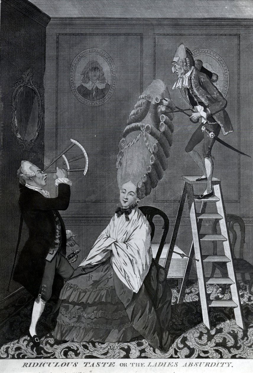 荒谬的味道，或女士的荒谬，c.1776（mezzotint） 作者 马修或马蒂亚斯·达利