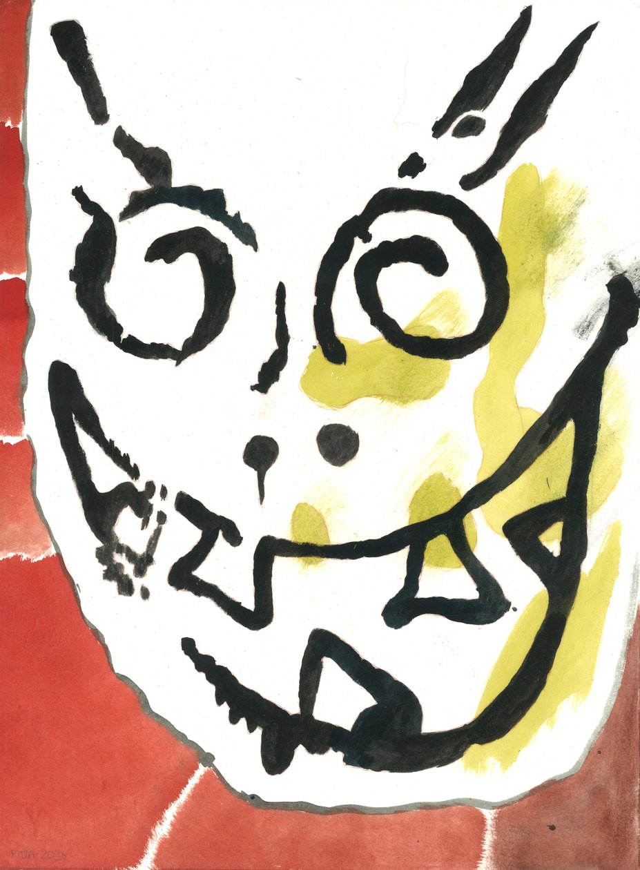 巴斯特》，2021 年（水彩画） 作者 马修·希尔顿