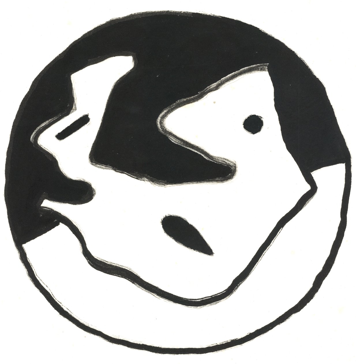 Du Serie Glyphes 11，2017（印度墨水） 作者 马修·希尔顿