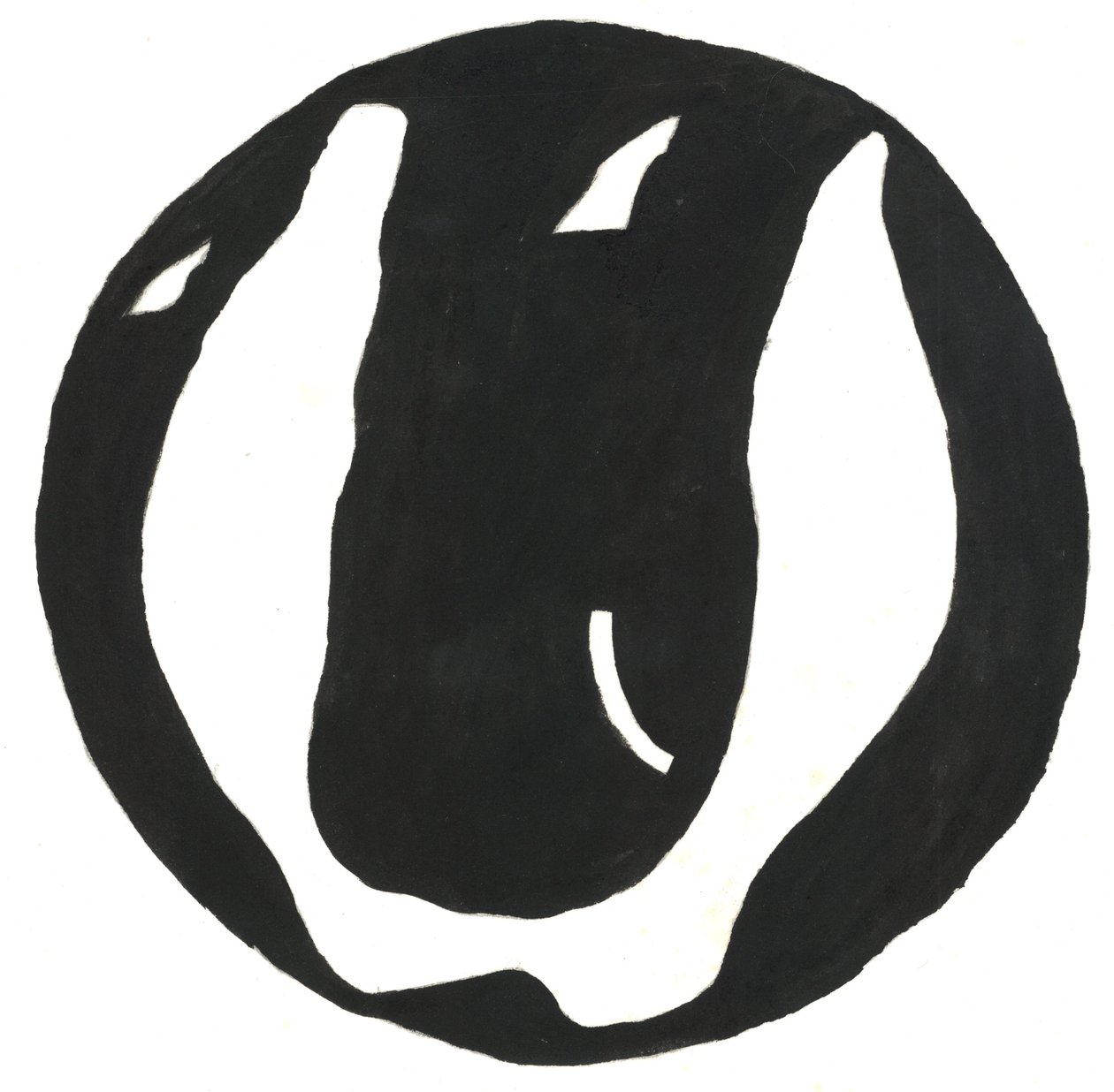 Du Serie Glyphes 12，2017（印度墨水） 作者 马修·希尔顿