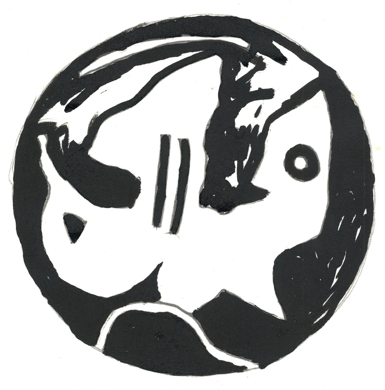 Du Serie Glyphes 1，2017（印度墨水） 作者 马修·希尔顿
