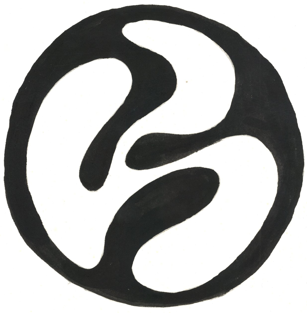 Du Serie Glyphes 3，2017（印度墨水） 作者 马修·希尔顿