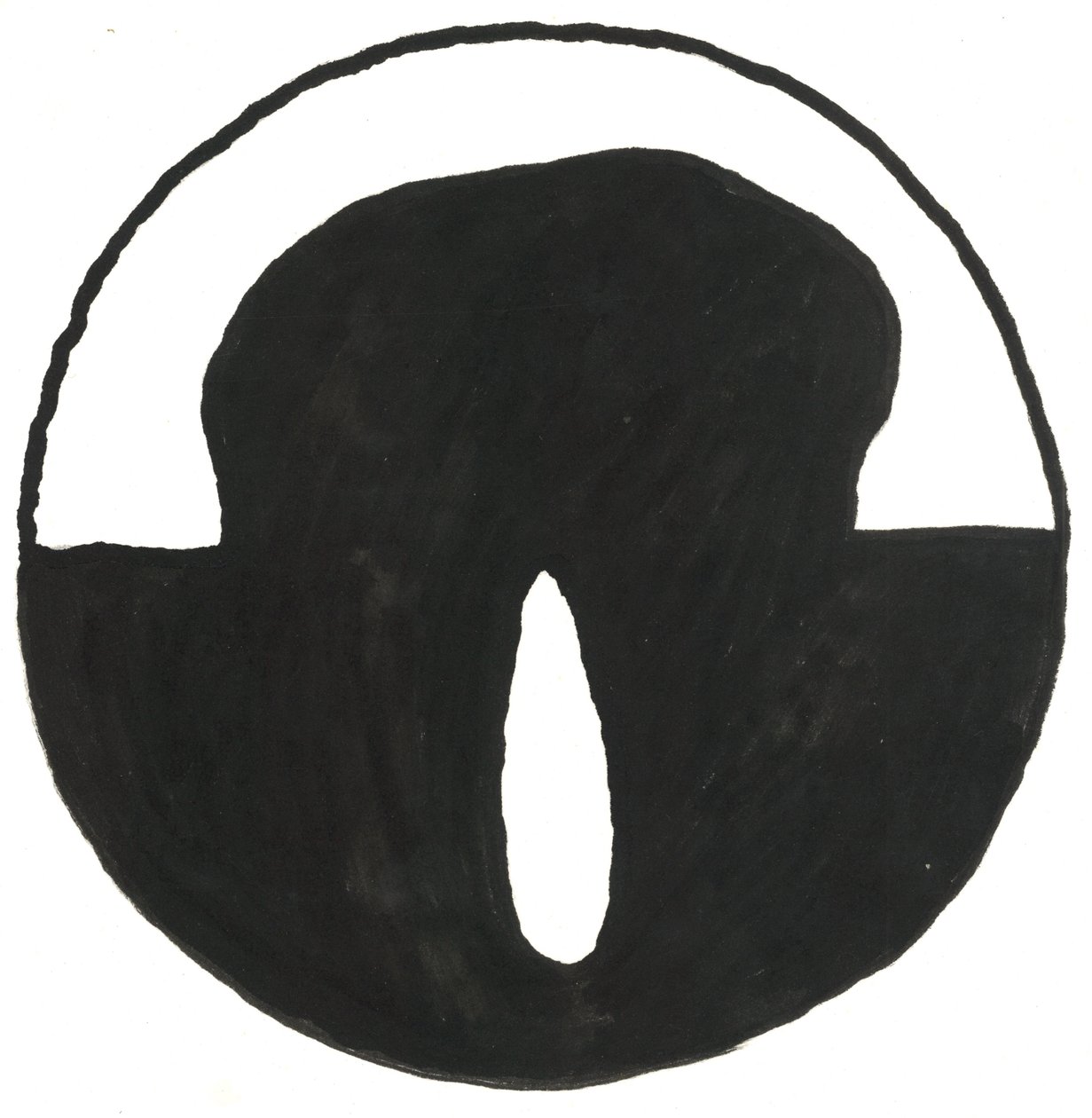 Du Serie Glyphes 7，2017（印度墨水） 作者 马修·希尔顿