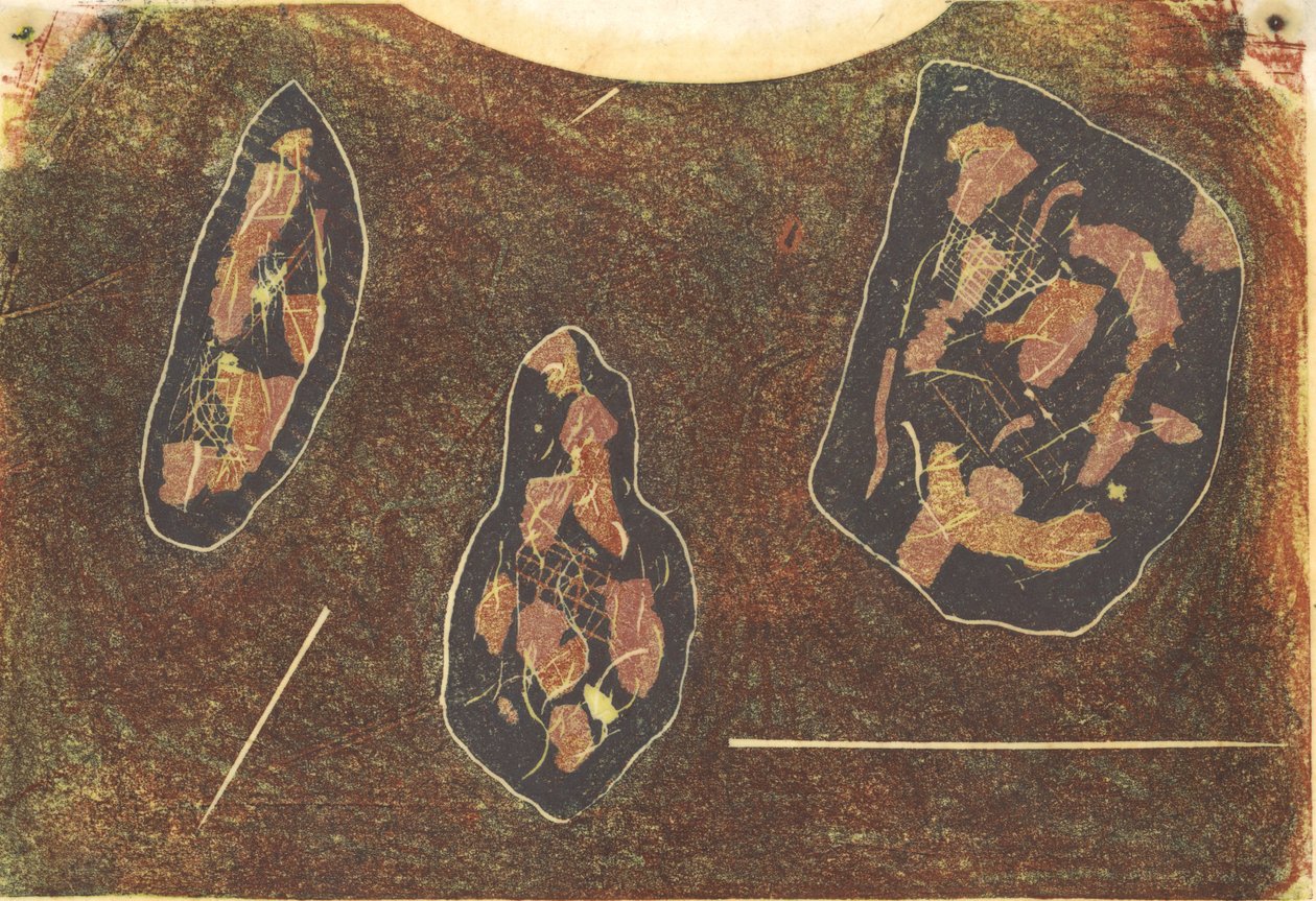 Trois Pierres》，2013 年（油印版画） 作者 马修·希尔顿