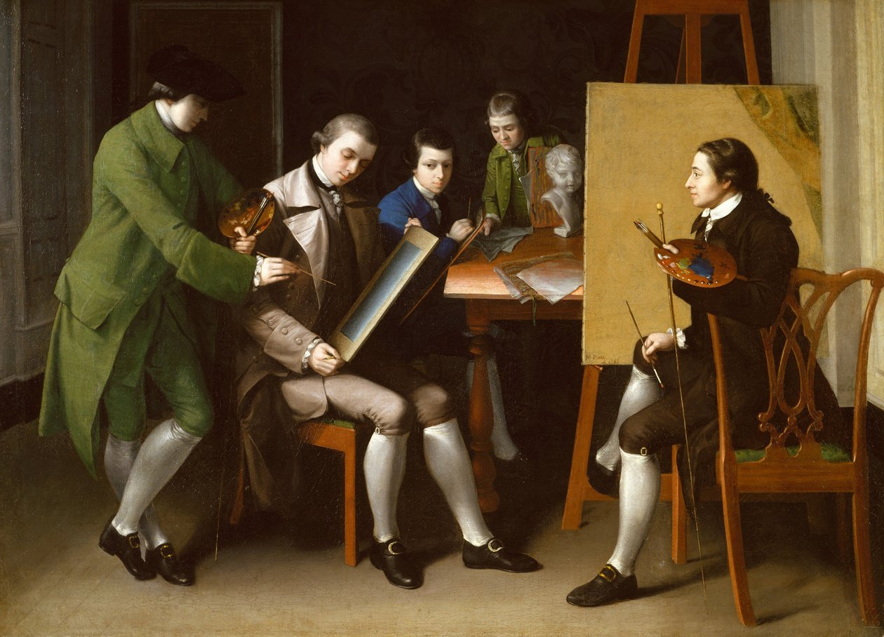 美国学校，1765年 作者 马修·普拉特（Matthew Pratt）