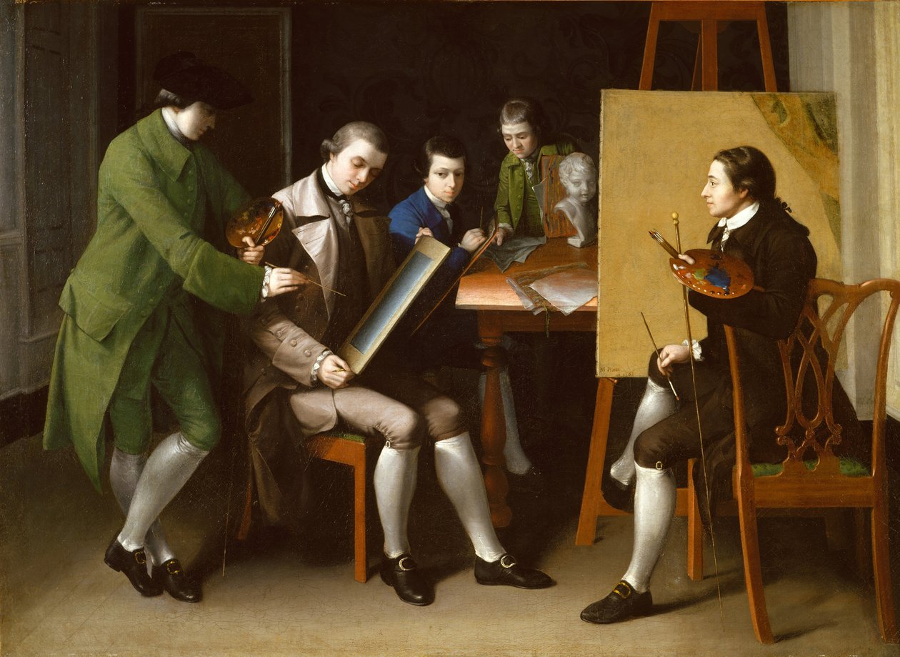 美国学校，1765年。 作者 马修·普拉特（Matthew Pratt）