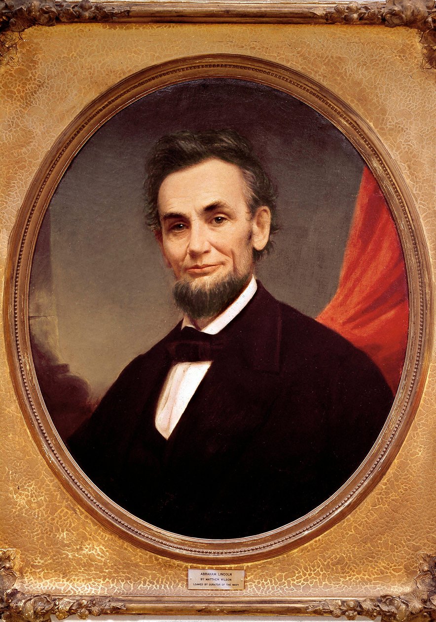 美国总统亚伯拉罕·林肯 (1809-1865) 的肖像 作者 马修·威尔逊