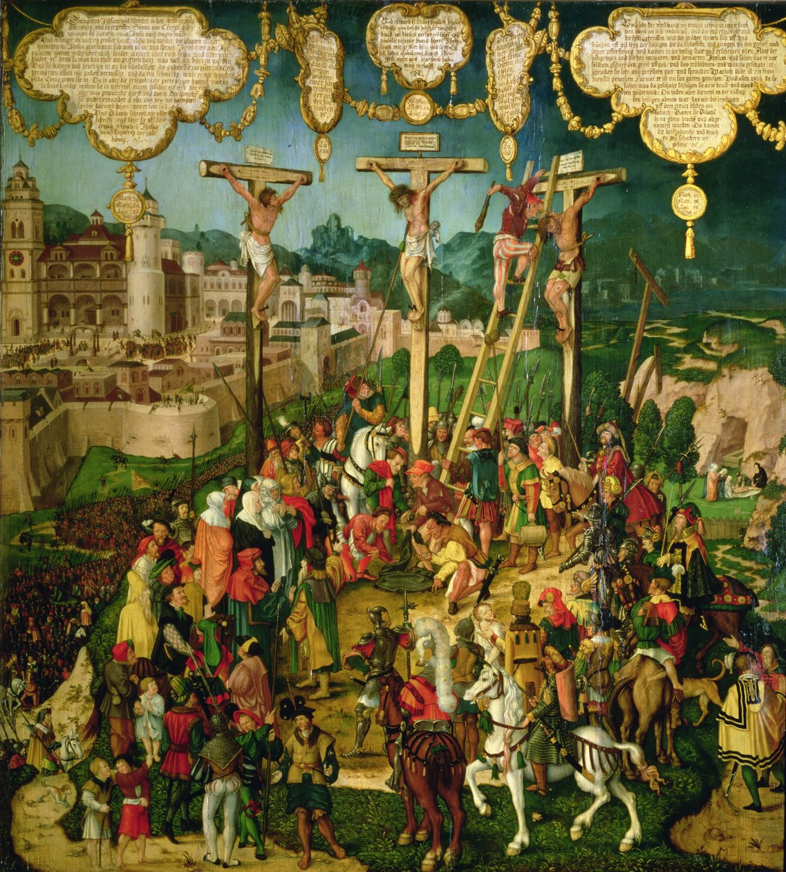 十字架，Mompelgarter Altarpiece（面板）的中央面板 作者 马蒂亚斯·格隆或格鲁
