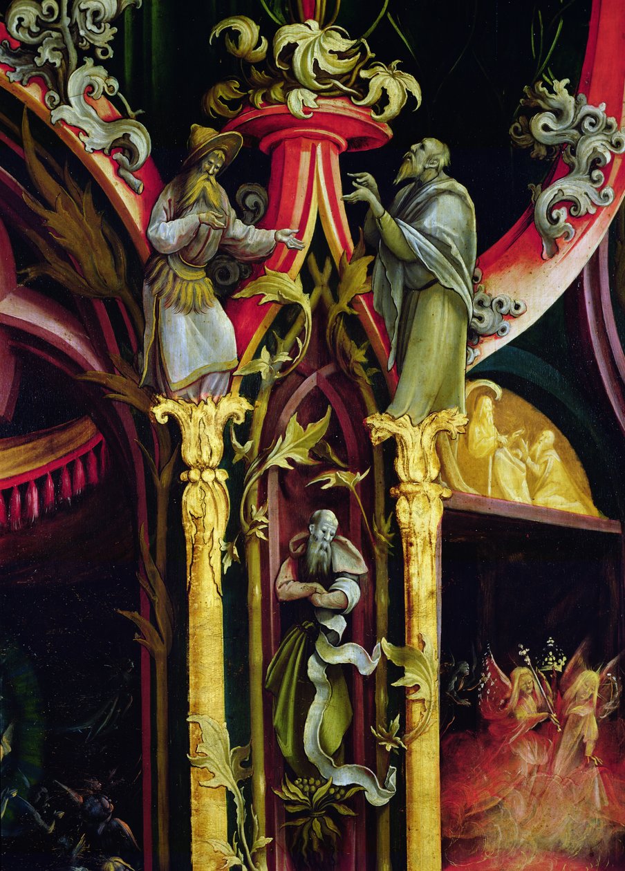 详细信息来自Isenheim祭坛，外翼，天使音乐会，c.1512-16， 作者 马蒂亚斯·格鲁内瓦尔德