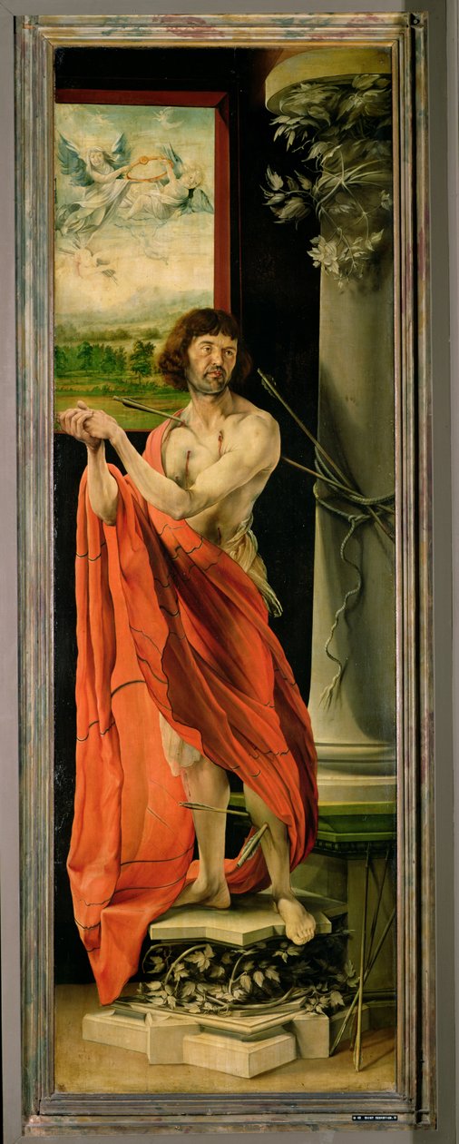 圣塞巴斯蒂安，来自Isenheim Altarpiece，c.1512-16 作者 马蒂亚斯·格鲁内瓦尔德