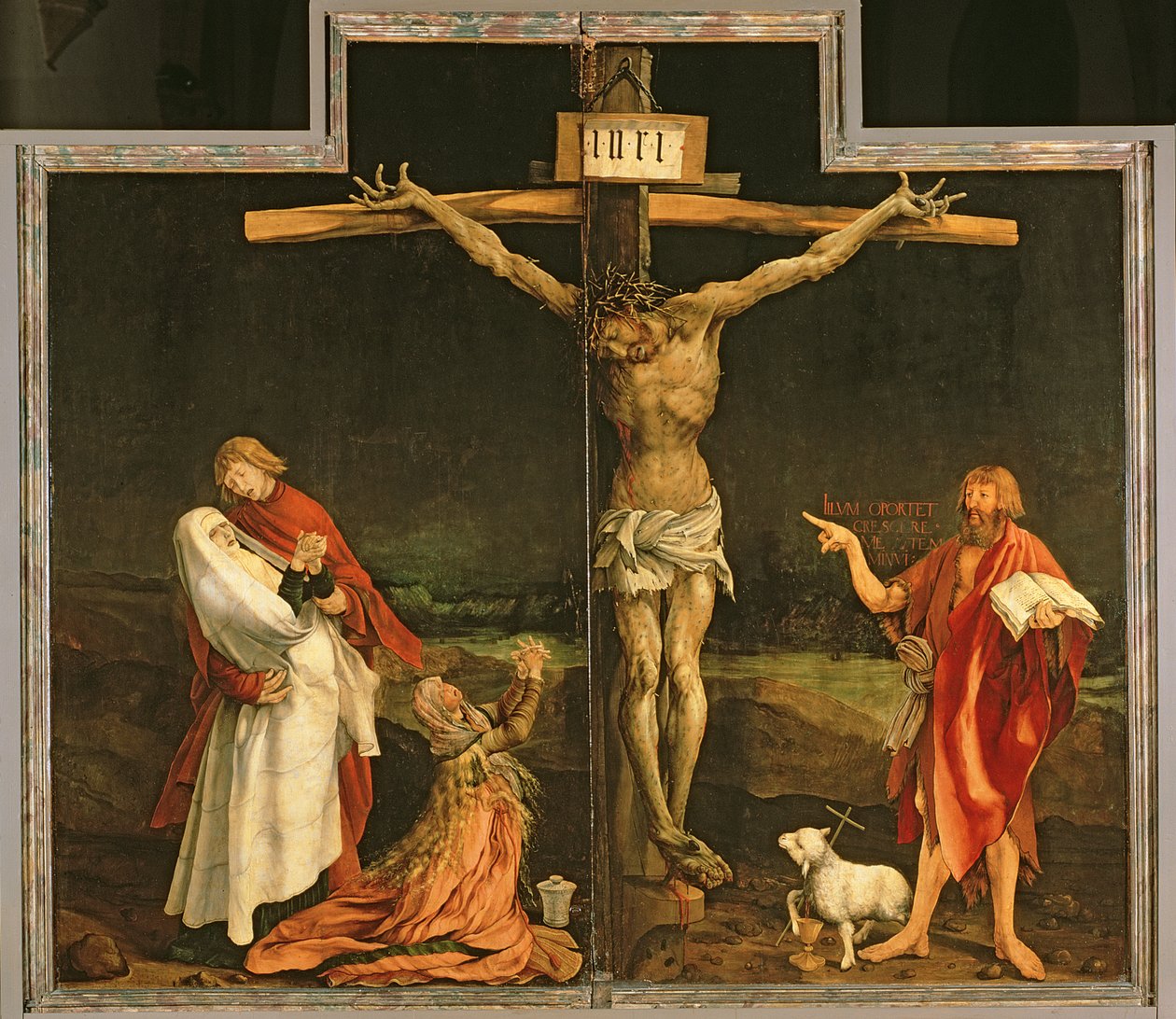 十字架，来自Isenheim Altarpiece，c.1512-15 作者 马蒂亚斯·格鲁内瓦尔德