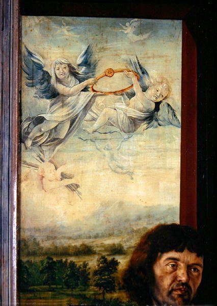 天使，细节来自Isenheim Altarpiece的圣塞巴斯蒂安，c.1512-16 作者 马蒂亚斯·格鲁内瓦尔德