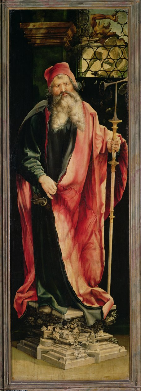 圣安东尼隐士，来自Isenheim Altarpiece，c.1512-1516 作者 马蒂亚斯·格鲁内瓦尔德