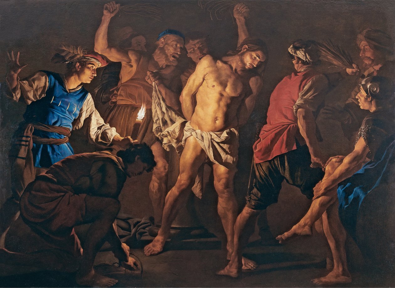 基督鞭打c。 1640。 作者 马蒂亚斯·斯托默（Matthias Stomer）