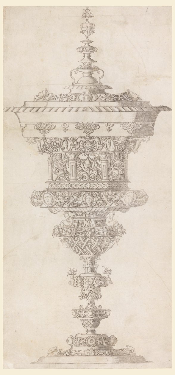 带盖立杯，选自 "Novum opus cratero graphicum..." 作者 马修·宗特