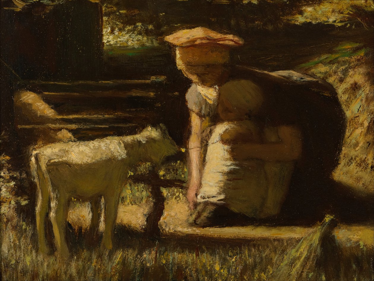 认识小山羊，大约1865年 作者 马蒂斯·马里斯（Matthijs Maris）