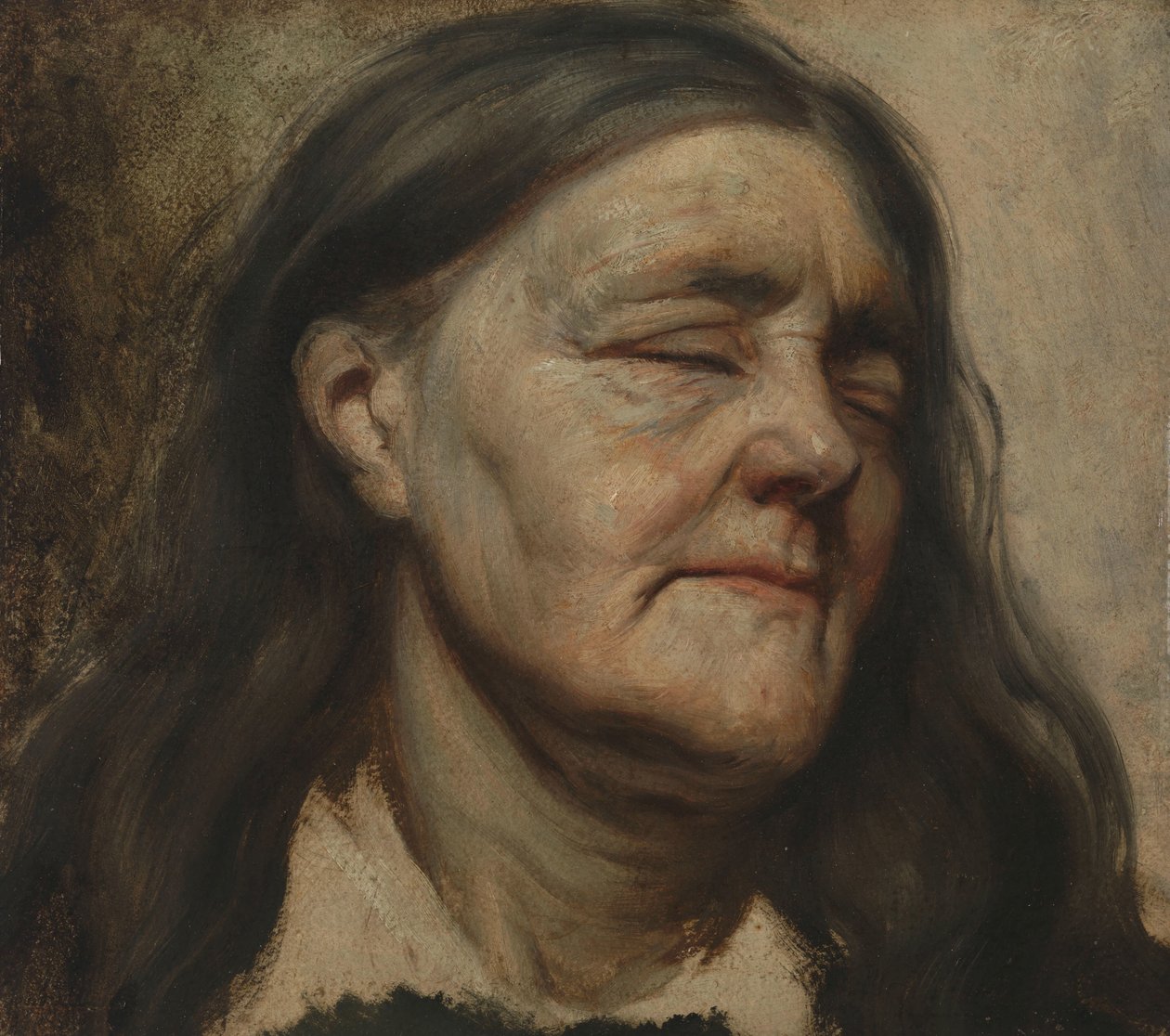 对一位老妇人的研究 作者 马蒂斯·马里斯（Matthijs Maris）