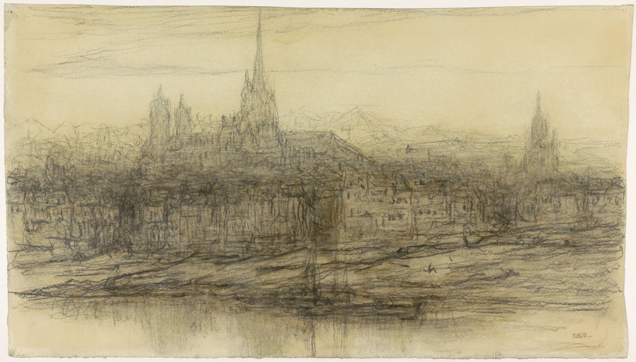 鲁昂风景 作者 马蒂斯·马里斯（Matthijs Maris）