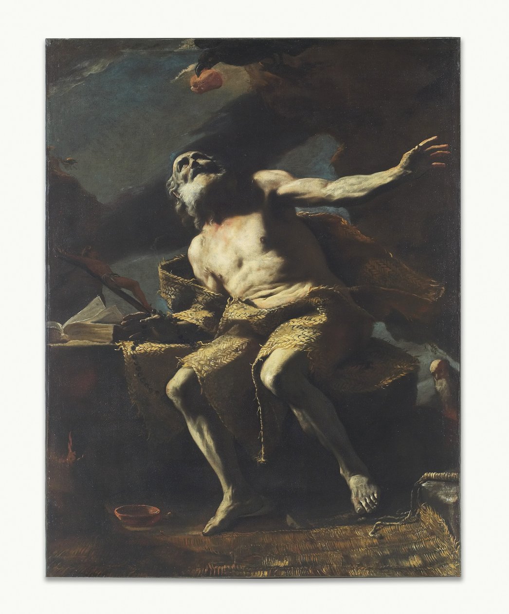 圣保罗隐士，c。 1656年至1660年 作者 马蒂亚·普雷蒂（Mattia Preti）