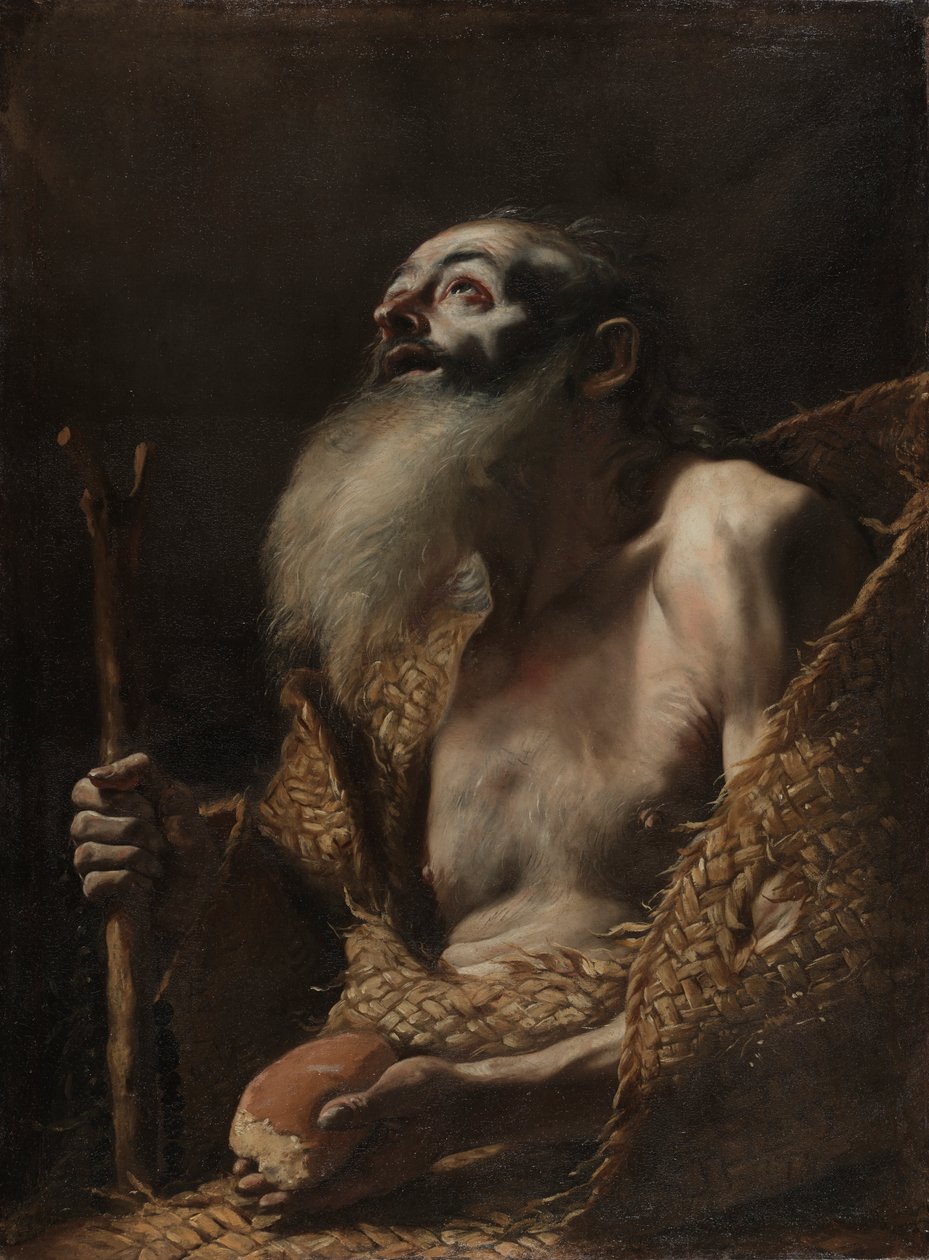 隐士圣保罗，约 1662-64（布面油画） 作者 马蒂亚 (1613 99) 普雷蒂
