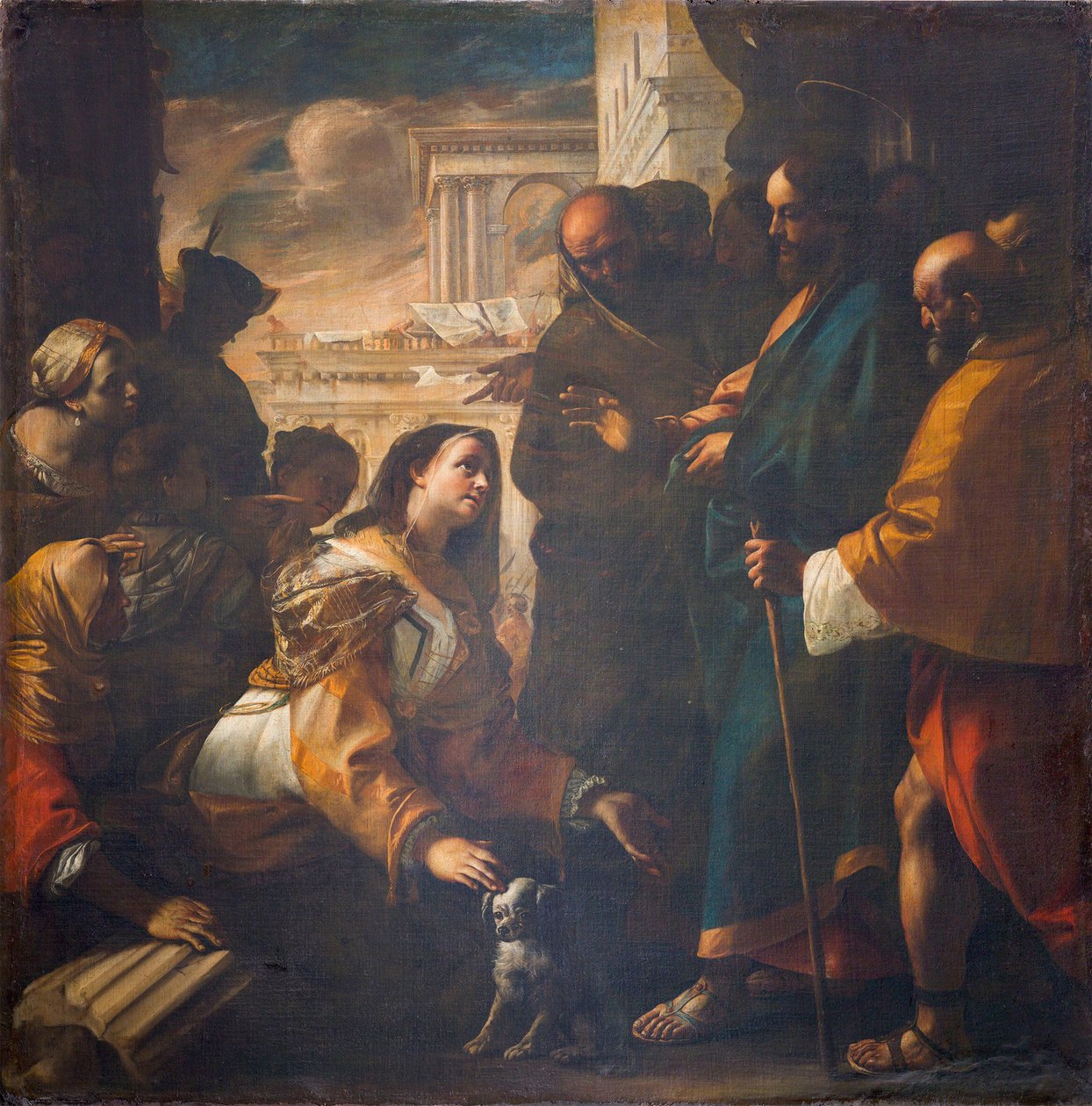 迦南的基督与妇人，1646-1647年。 作者 马蒂亚·普雷蒂（Mattia Preti）