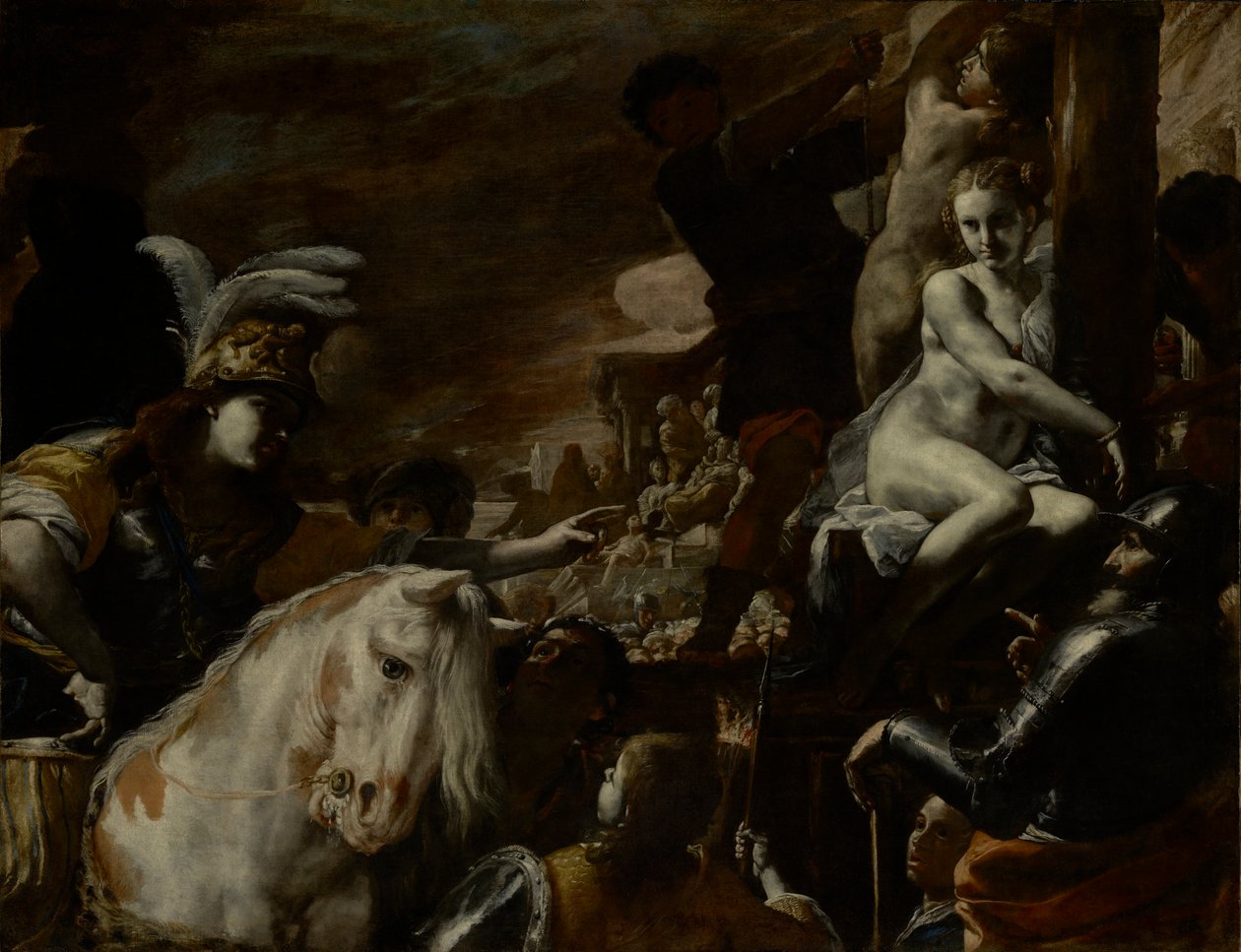 Clorindarescuing Sofronia和Olindo 作者 马蒂亚·普雷蒂（Mattia Preti）