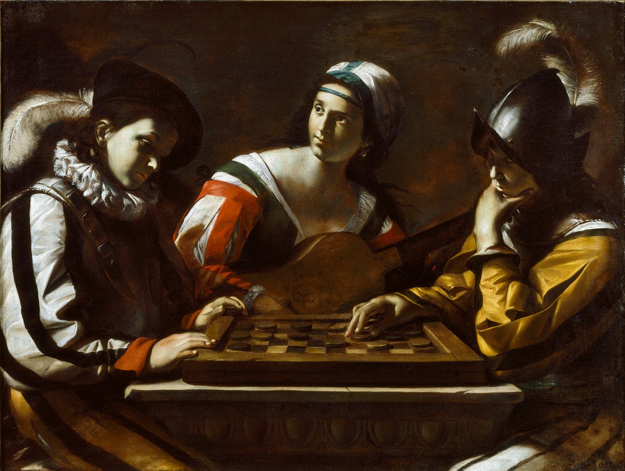 硬币游戏，1630年代 作者 马蒂亚·普雷蒂（Mattia Preti）