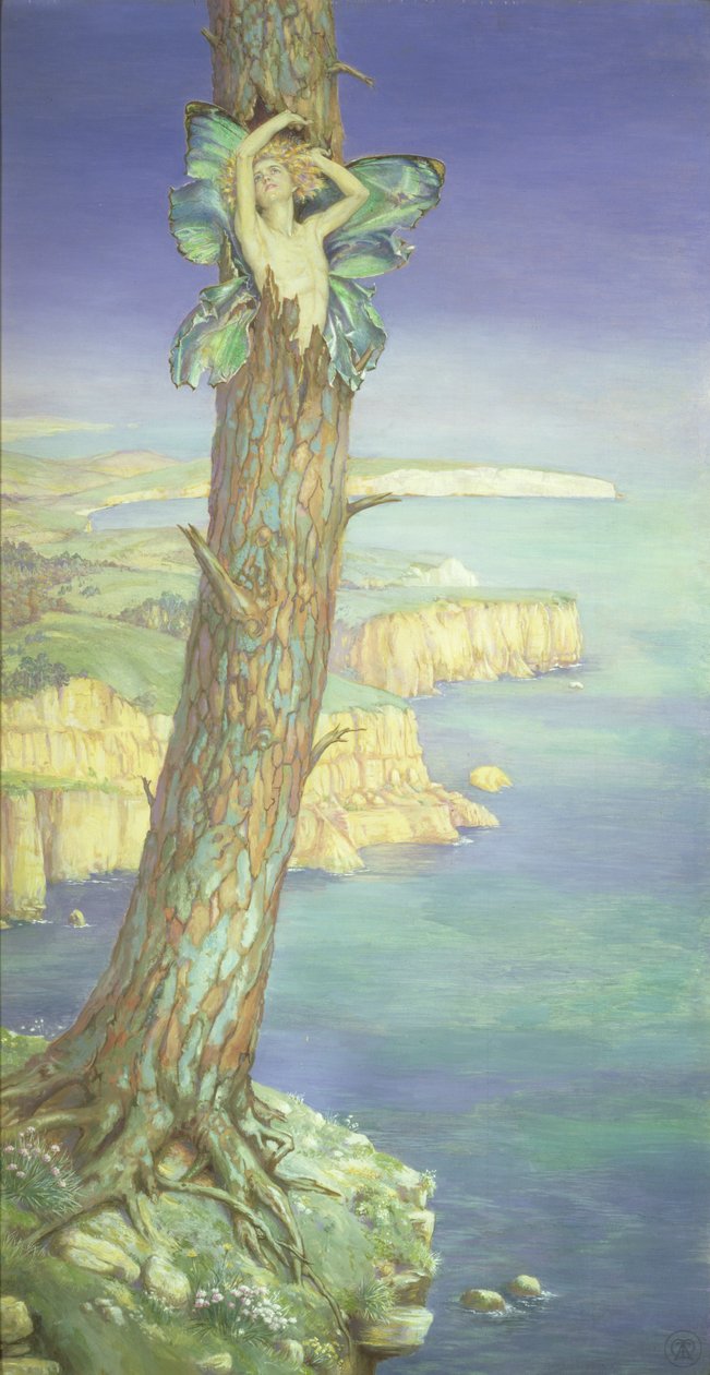 Ariel，c.1915（混合媒体） 作者 莫德·廷达尔·阿特金森