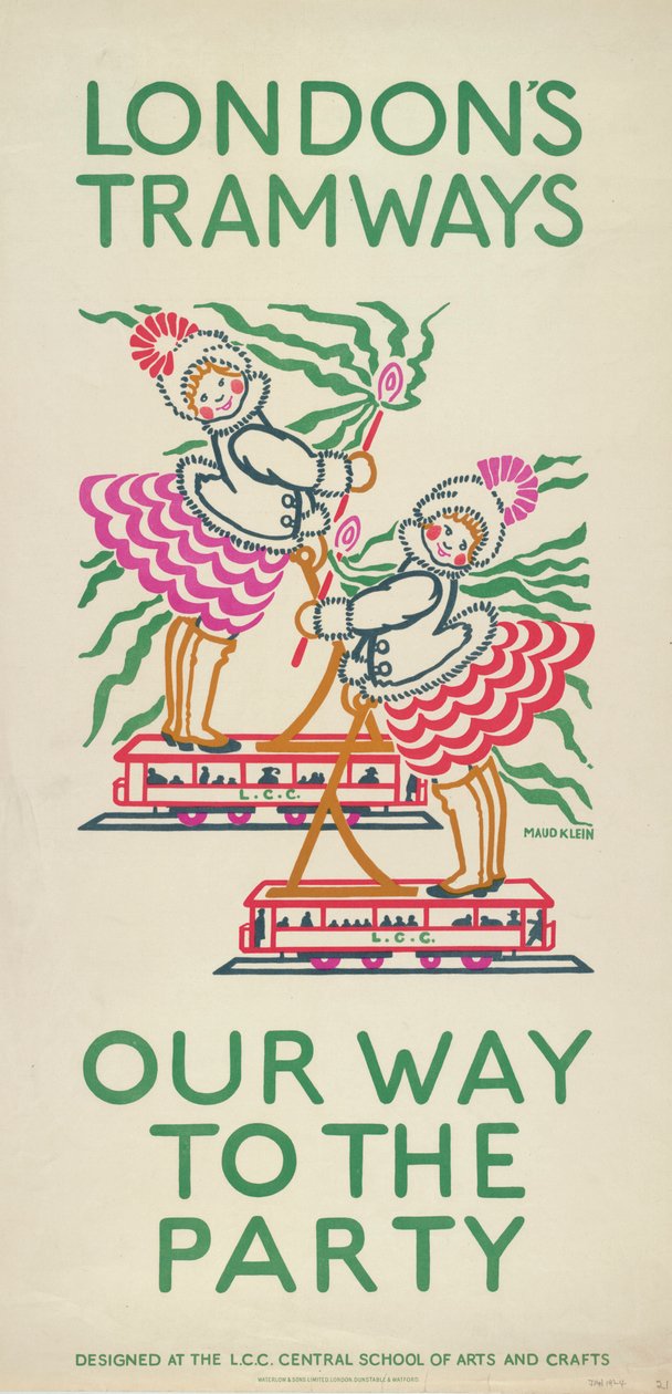我们通往党的道路》，伦敦郡议会LCC电车公司的海报，1924年 作者 莫德克莱因