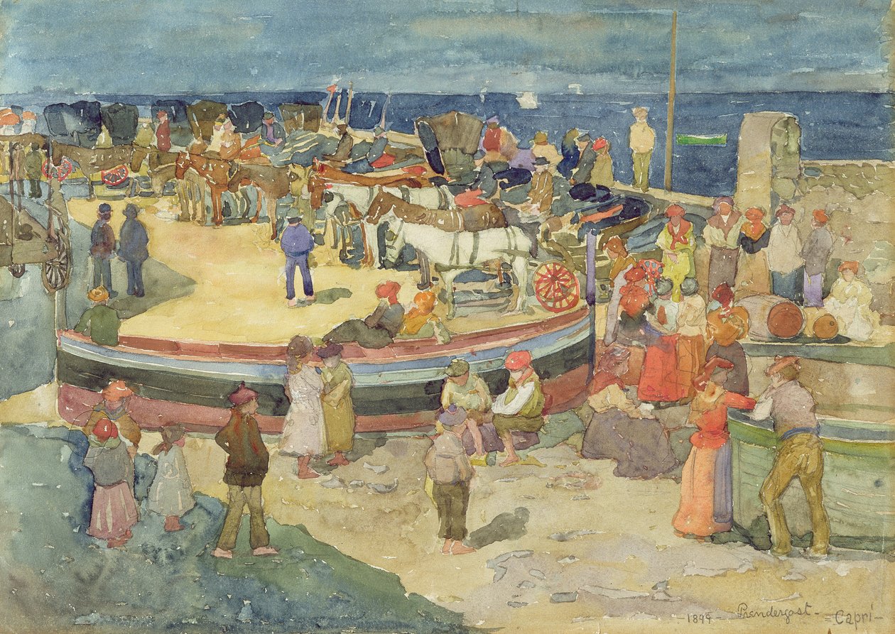 Grande Marina，Capri，1899（纸上写着） 作者 莫里斯·巴西·普伦德加斯特