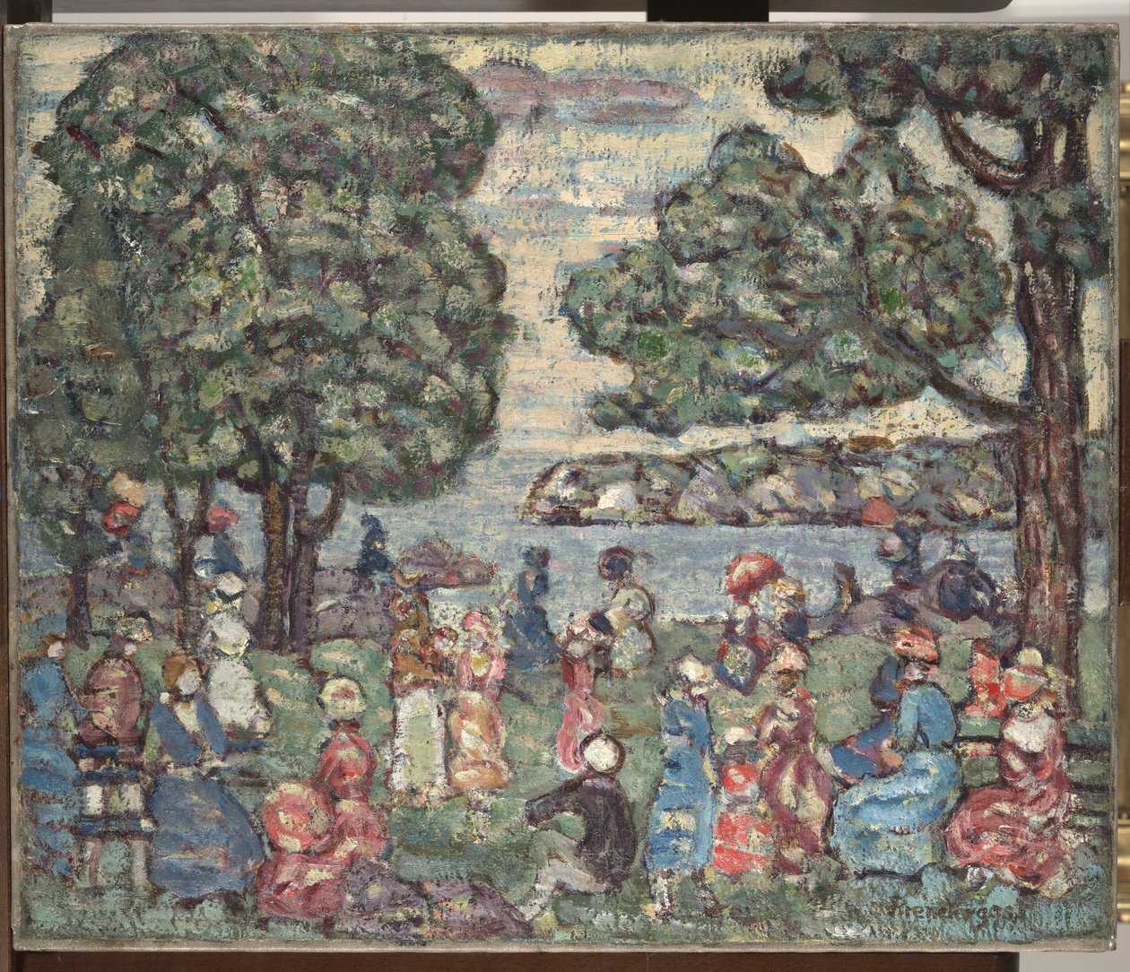 Park Scene，1915 作者 莫里斯·巴西·普伦德加斯特
