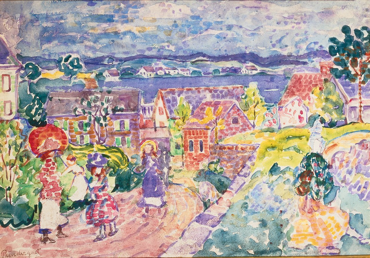 South Side Hills，c.1912-13（纸上写着） 作者 莫里斯·巴西·普伦德加斯特