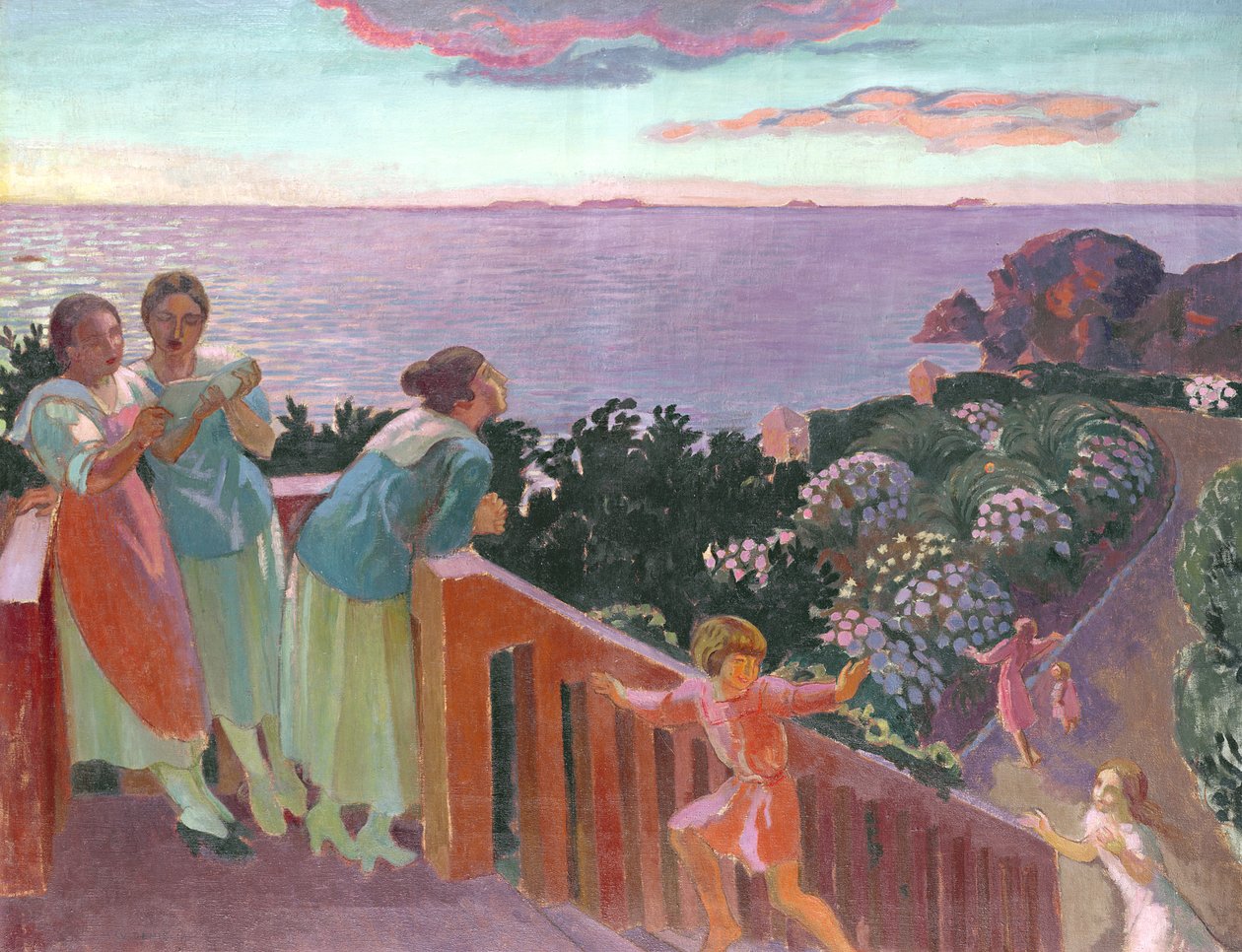 沉默的阳台，1918年 作者 莫里斯·丹尼斯（Maurice Denis）