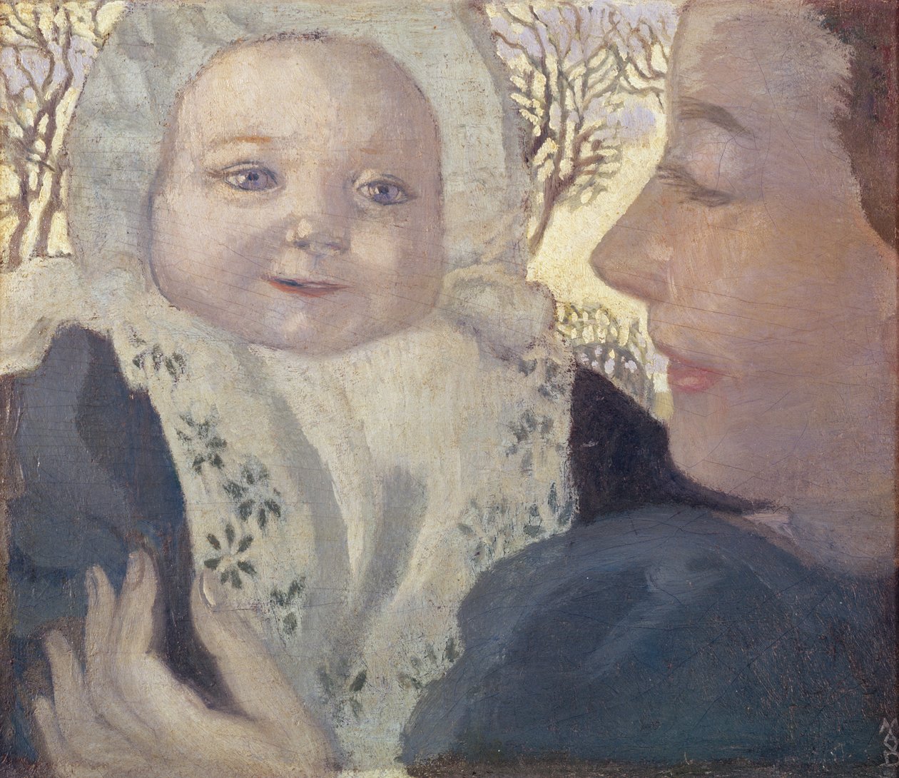 伯纳黛特和她的母亲，c.1900（石油卡） 作者 莫里斯·丹尼斯（Maurice Denis）