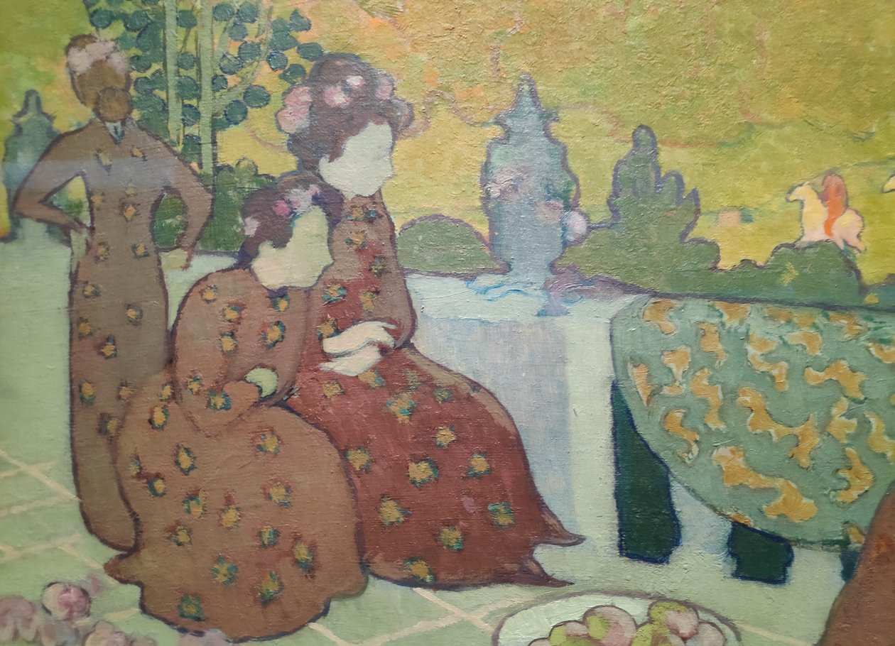 坐在露台上的妇女也说九月傍晚 作者 莫里斯·丹尼斯（Maurice Denis）